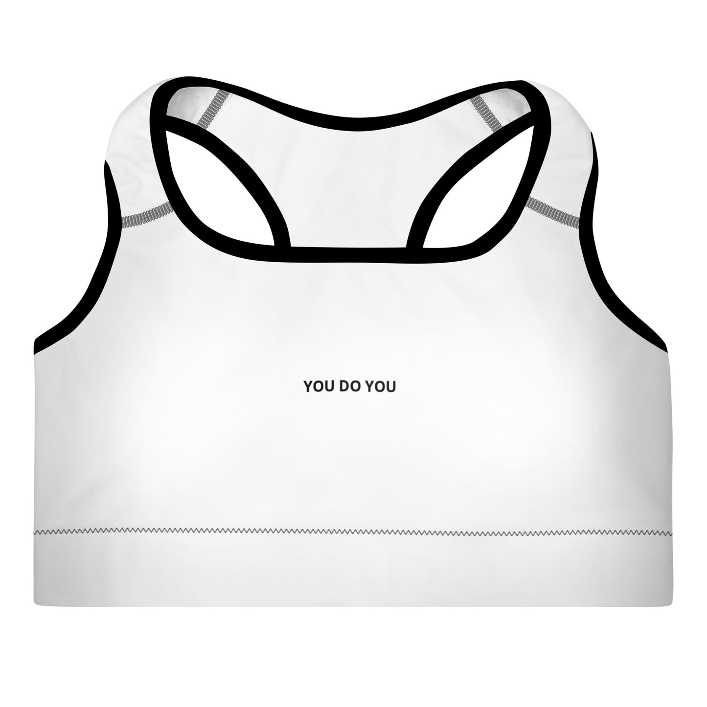 Black Piping Padded Sports Bra - You Do You