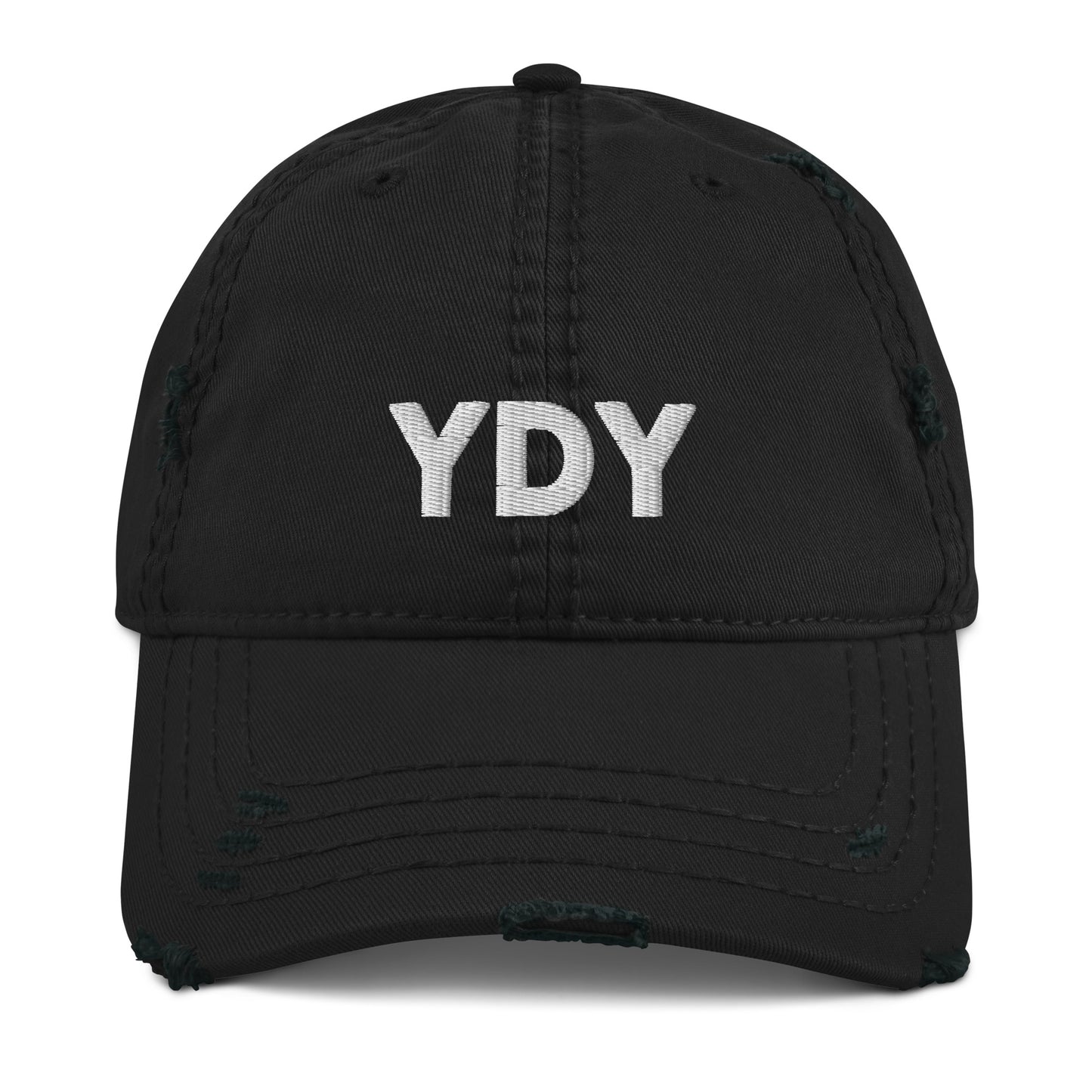 Black Distressed Hat