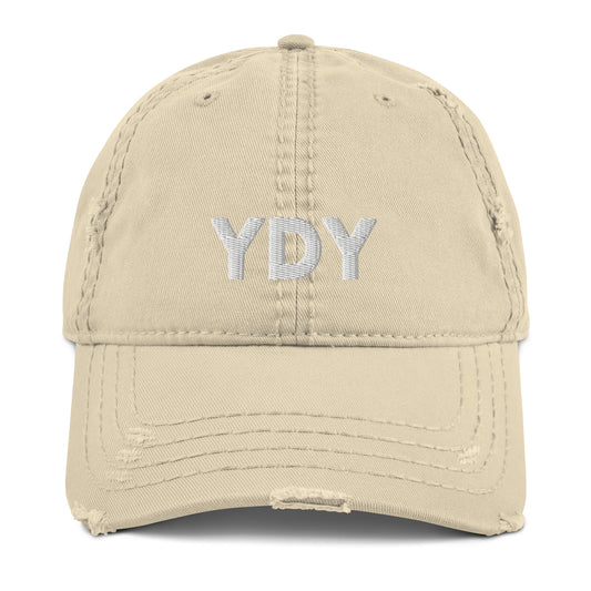 Beige Distressed Hat