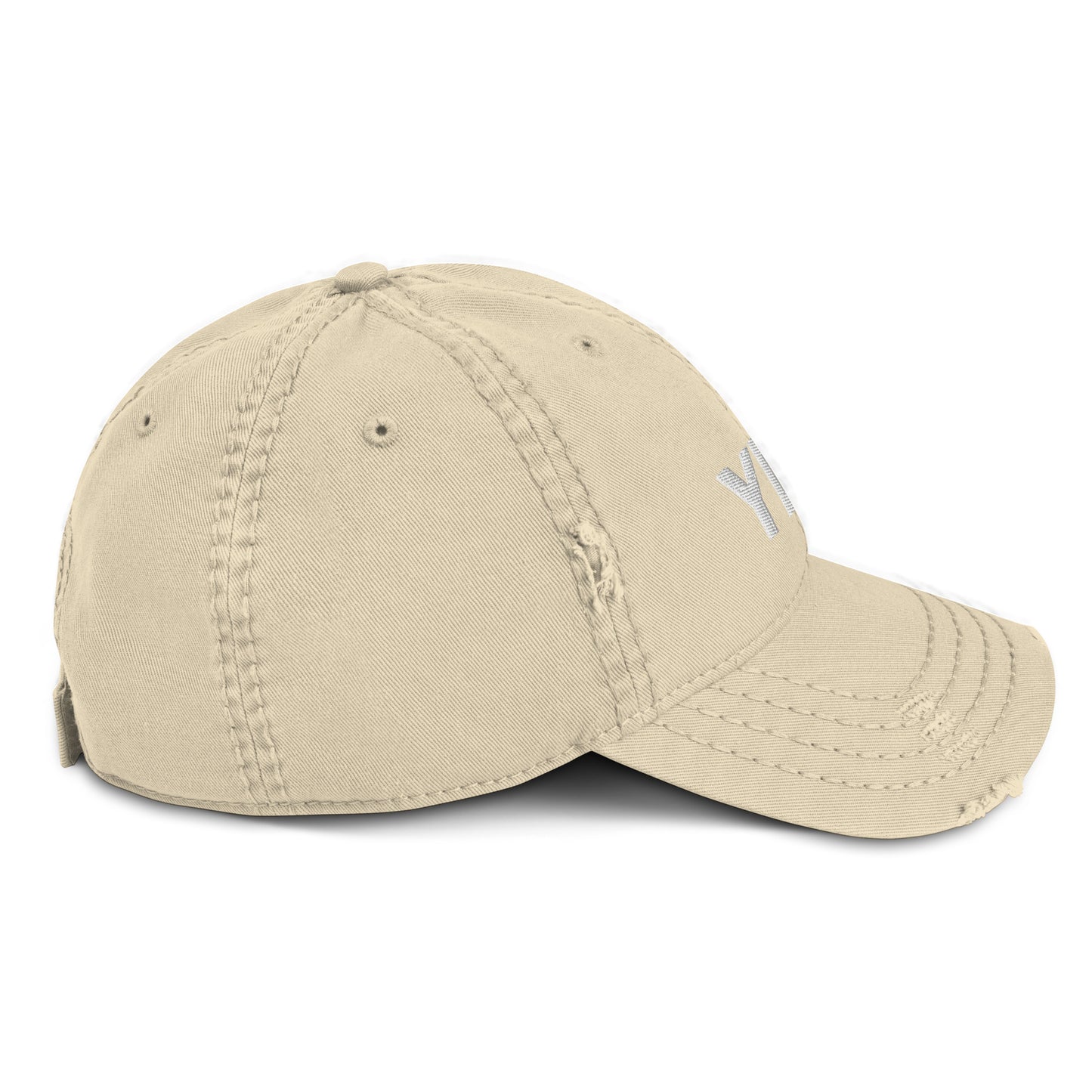 Beige Distressed Hat