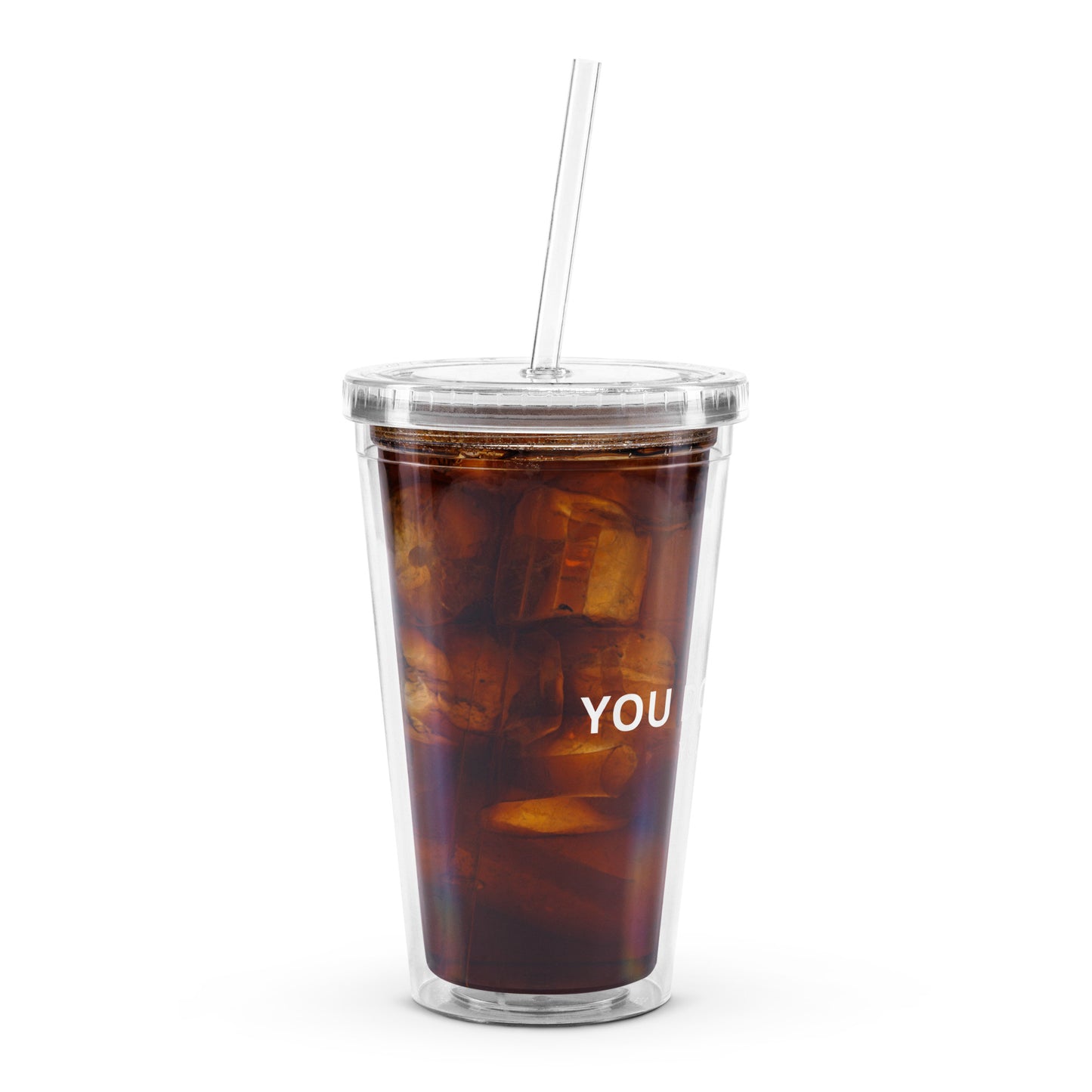 White Print Clear Tumbler - You Do You Boo