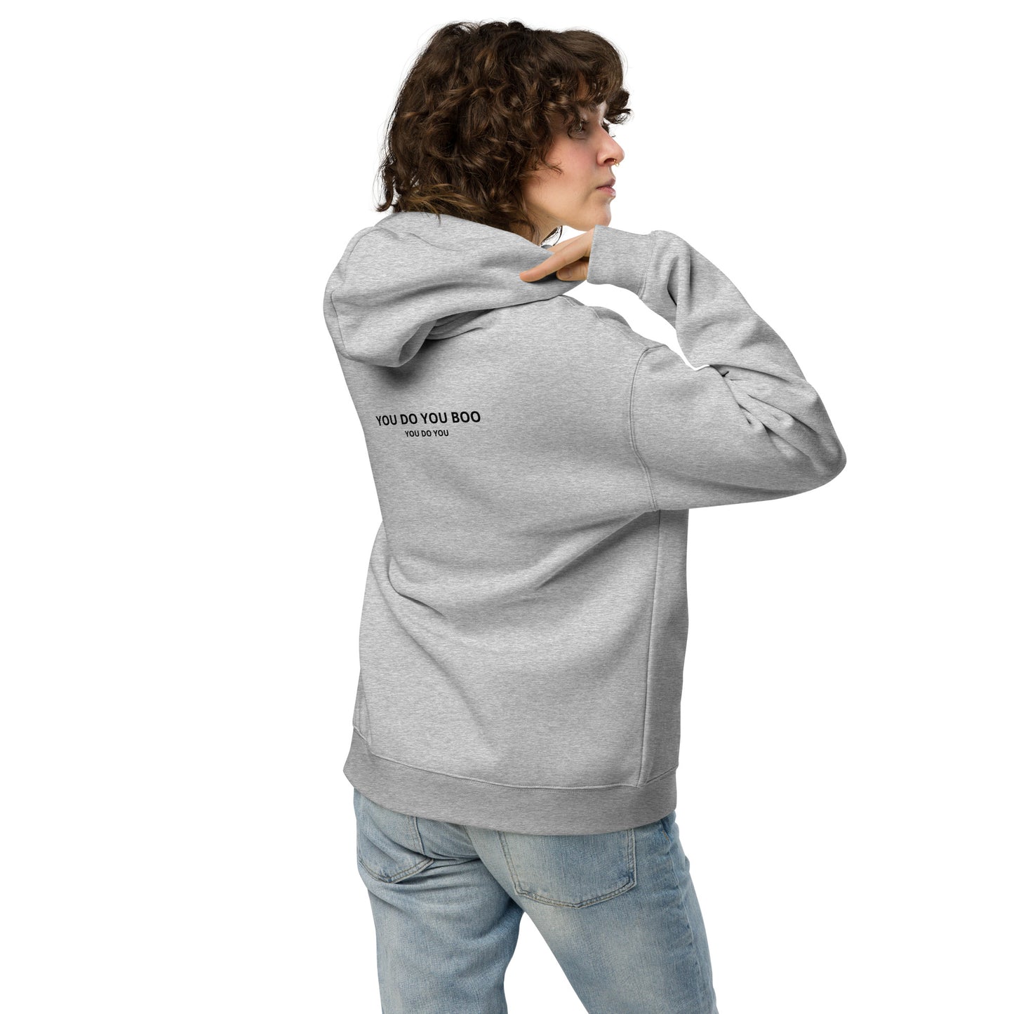 Grey Unisex oversized hoodie - You Do You Boo