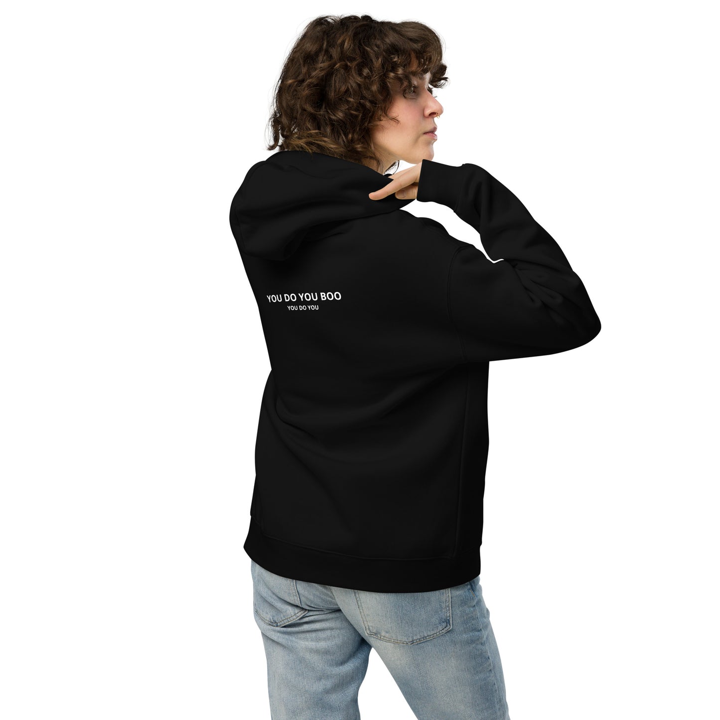 Black Unisex oversized hoodie - You Do You Boo